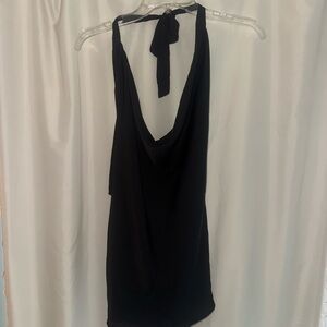 Anthropologie Black Halter Top